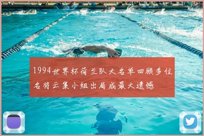 1994世界杯荷兰队大名单回顾多位名将云集小组出局成最大遗憾